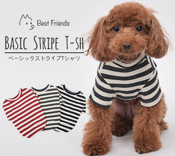【メール便送料無料】2017新作★ベーシックストライプTシャツ/S,M,L,XL【ポメラニアン...