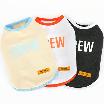 【NEW JACK / ニュージャック】クルー サイドメッシュTシャツ S,M,L,XL,XXL / 犬 服 犬の服 夏 薄手 コットン 綿 クールメッシュ 小型犬 中型犬 夜間 反射 プリント おしゃれ 伸縮性 抜群【犬の服 ドッグウェア ベストフレンズ】