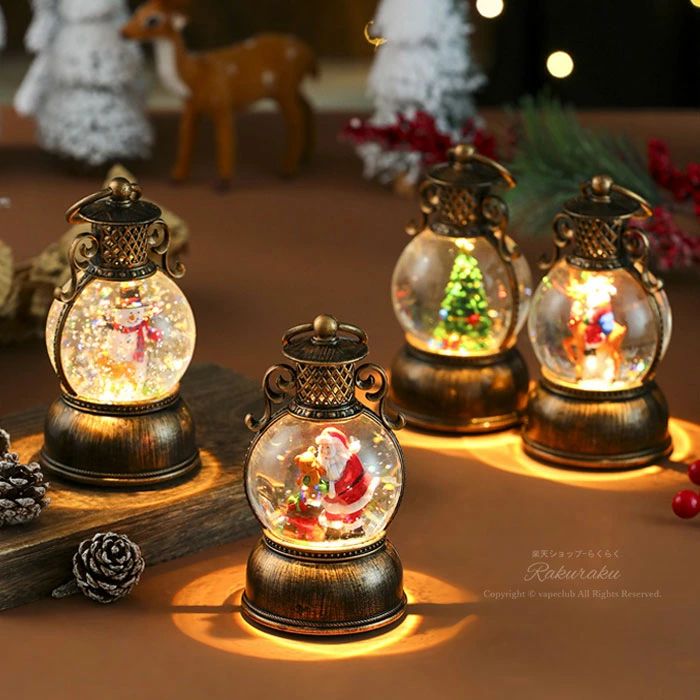 クリスマス スノードーム クリスマスオルゴール スノーグローブ 8曲自動ループ LED...