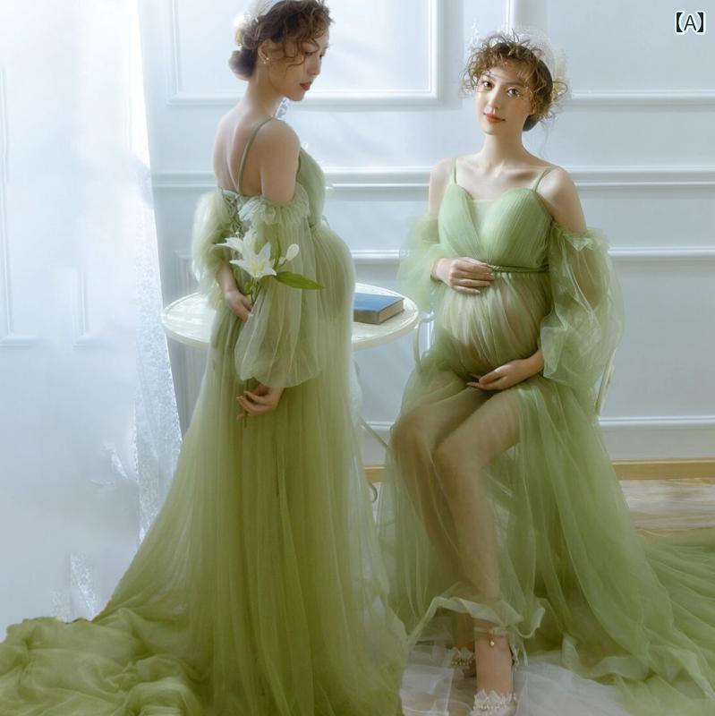マタニティ フォト 衣装 妊婦 ファッション 服 写真 撮影 アート 小道具 レトロ フォトスタジオ かわいい おしゃれ ドレス