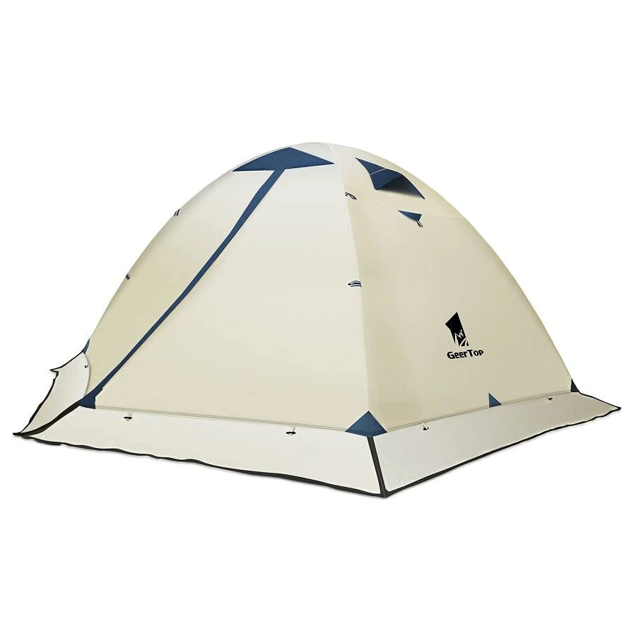 色?アーミーグリーン サイズ?1−2人用 素材?ポリウレタン 用途?スポーツ＆アウトドア用 種別?登山 電池付属または内蔵?いいえ 製品サイズ?210 x 140 x 115 cm; 3 kg 最大収容人数?2 人用【二人用キャンプテント】210x140cmの広い内室、窮屈を感じさせない居住性の高い2人テントです。カップルキャンプ、親子キャンプなど2人でのキャンプや、ソロキャンプに、友人同士に適用するツーリングドームです。前後の出入り口にキャンプ道具や荷物などを保管するスペースがあるので広々と過ごすことができます。【通気性い優れた4シーズンテント】巻き上げ可能なスカート（テント裾）が付いており、優れた防風防寒機能を持ちます。快適に雪中キャンプできる冬用テントです。インナーテント上部には2つの大型メッシュカバーが設けられており、2つのD型ドアと合わせて、優れた通気性を実現します。テントの通気性を高めて結露も軽減します。雪や風が強いときは、雪や石でスカートを押さえることで、冷気の侵入を効果的に防ぐことができます。雪山の登山や雪中キャンプに最適です。高密度メッシュは、夏では暑さ対策と虫対策になります。春、夏、秋、冬のバイクツーリング、ハイキング、登山、キャンプなどに最適の1-2人用テントです。【初心者でも簡単設営】初めてこのテントを使用する方も、一人でお手軽にこのテントを設営できます。収納バッグに日本語取扱説明書を縫いつけています。X字バックルでフライシートとインナーテントをしっかり固定しています。取り外しも簡単です。2本のポールで立ち上げる簡単構造の自立式テントです。ポール：しなやかで弾力性に富んだアルミポールは、テントの安定性を高めるとともに、立体的な外観を実現します。【耐久性&高い防風防雨性能】二層構造の設計で、優れた防水性能を備えていて、雨に強い。チェック柄210Tポリエステルを採用して、引裂きに強い。フロアは耐摩耗性に優れた210Dオックスフォードを使用しております。フライシートとフロアの縫い目には防水シームテープ加工されます、縫い目からの雨水侵入を防止。【防水のPUコーティング加工】耐水圧：フライシート：PU3000mm、フロア：PU5000mm。雨や霧でも内部への水浸入はなく心強い。雨に濡れてもすぐに乾き、取り扱いやすい。水滴等がついている場合、タオルでやさしく拭いて広げておくと、乾燥が更に早くなって楽です。【軽量便利な登山テント】総重量約3kgの超軽量バイクテント。軽量化を実現します。収納しやすい収納バッグ付き、持ち運びやすい。アウトドア、ハイキング、バックパッキング、バイクツーリング、登山、ツーリング、キャンプ、徒歩旅行、山旅/山岳に最適。春夏秋冬でも大活躍しているツーリングソロテント。防災グッズとしてもおすすめです。