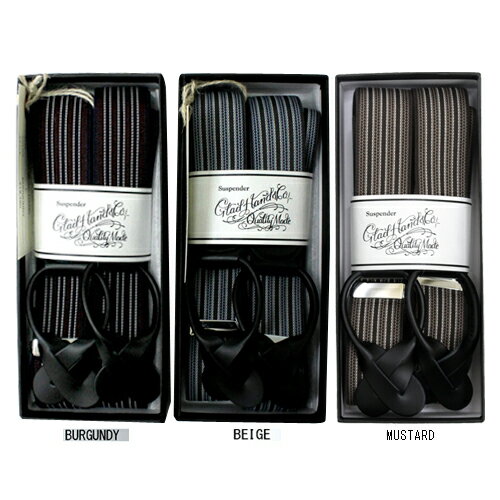 グラッドハンドテーラード GLADHAND tailored サスペンダー police style ストライプ クラシック