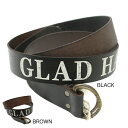 GLAD HAND ベルト 革 ダブルリングベルト レザー LETTER GLAD HAND CO. DOUBLE RING