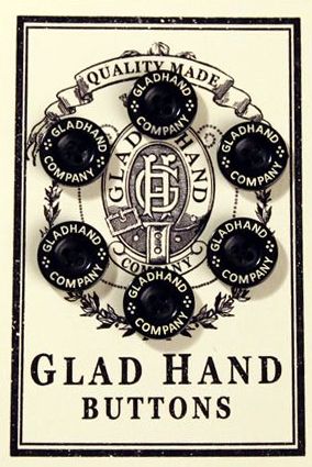 プラスチック 多アセテートと思われます 6個入りセット GLAD HAND COMPANY 4穴 グラッドハンドの各種サスペンダーに最適なボタン made　in　Japan