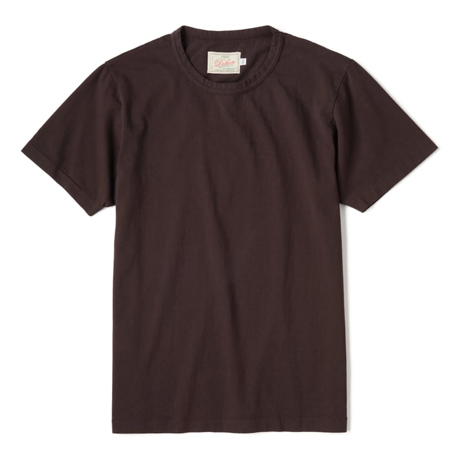 ディーエン Dehen メンズ クラシック　半袖Tシャツ HDOST ヘビーオンス アメカジ バイカー【ブラウンのみ】