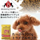 ブラバンソンヌ 犬用 ドッグフード たっぷり お試し 300g トライアルセット 小粒 ドライフード 消化器ケア 尿路ケア 腎臓ケア 心臓ケア 皮膚ケア 無添加 グルテンフリー グレインフリー ヒューマングレード 小型犬 中型犬 大型犬 子犬 成犬 高齢犬 シニア 小分け BRABANCONNE