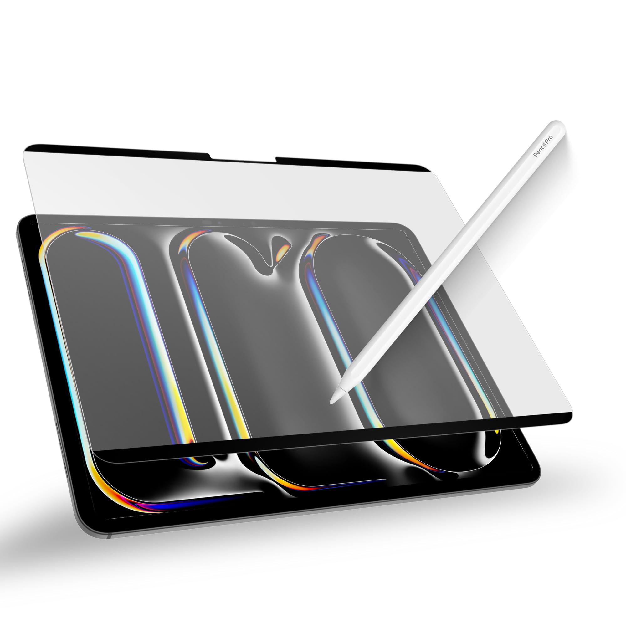 iPad Pro 13インチ (M4) 2024専用ペーパーライクフィルム着脱式、マットPETフィルム iPad Pro 13インチ 2024用、紙のような書き心地と描き心地、反射防止および傷防止、取り外し可能で再利用可能