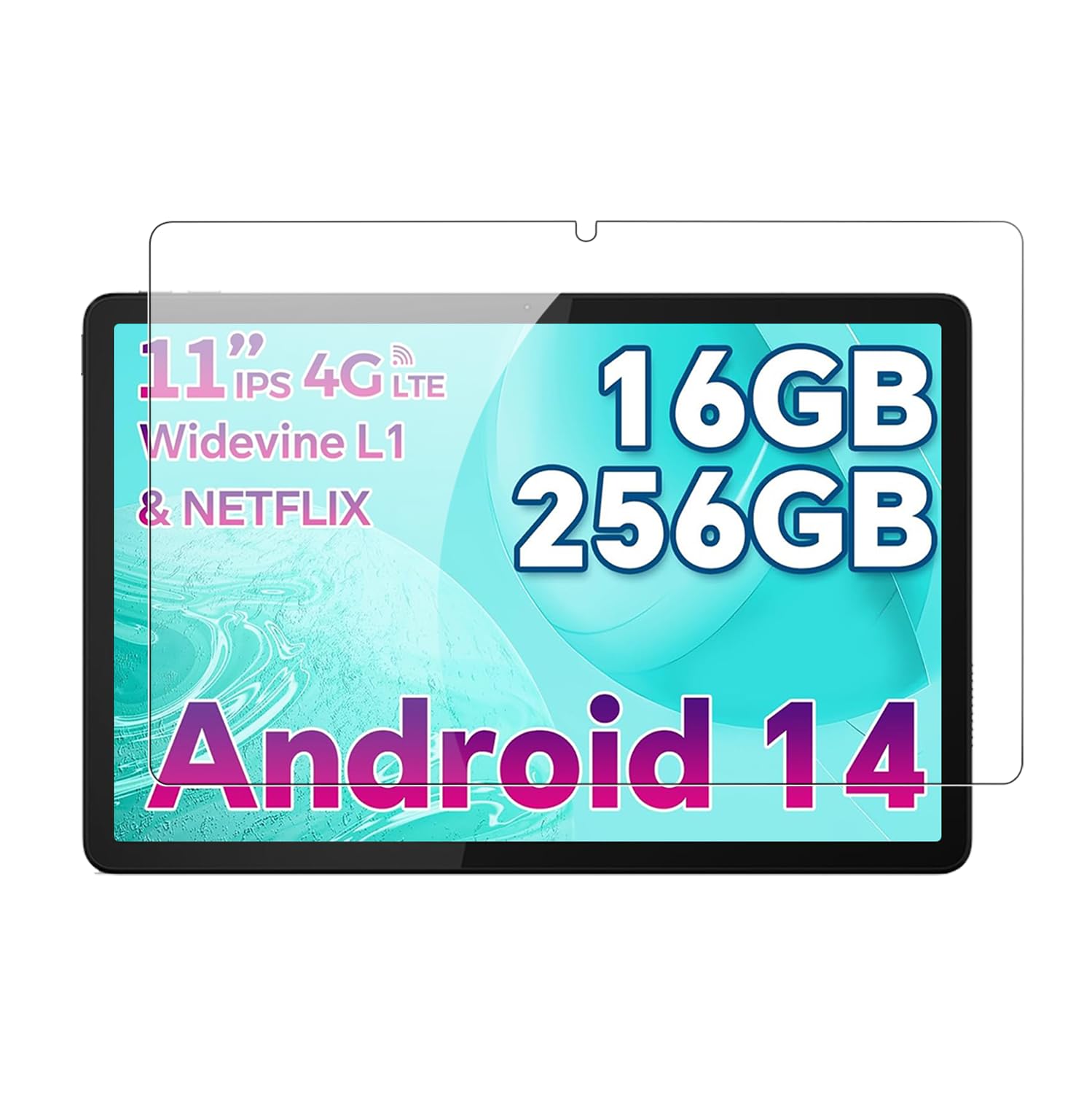【KONXISA】For ODEA S11 フィルム (1枚セット)ODEA S11 タブレット 11インチ 対応 フィルム ガラスフィルム 高透過率 9H硬度 傷防止 飛散防止 防水 耐油 指紋防止 2.5D 自動吸着 ガラスフィルム