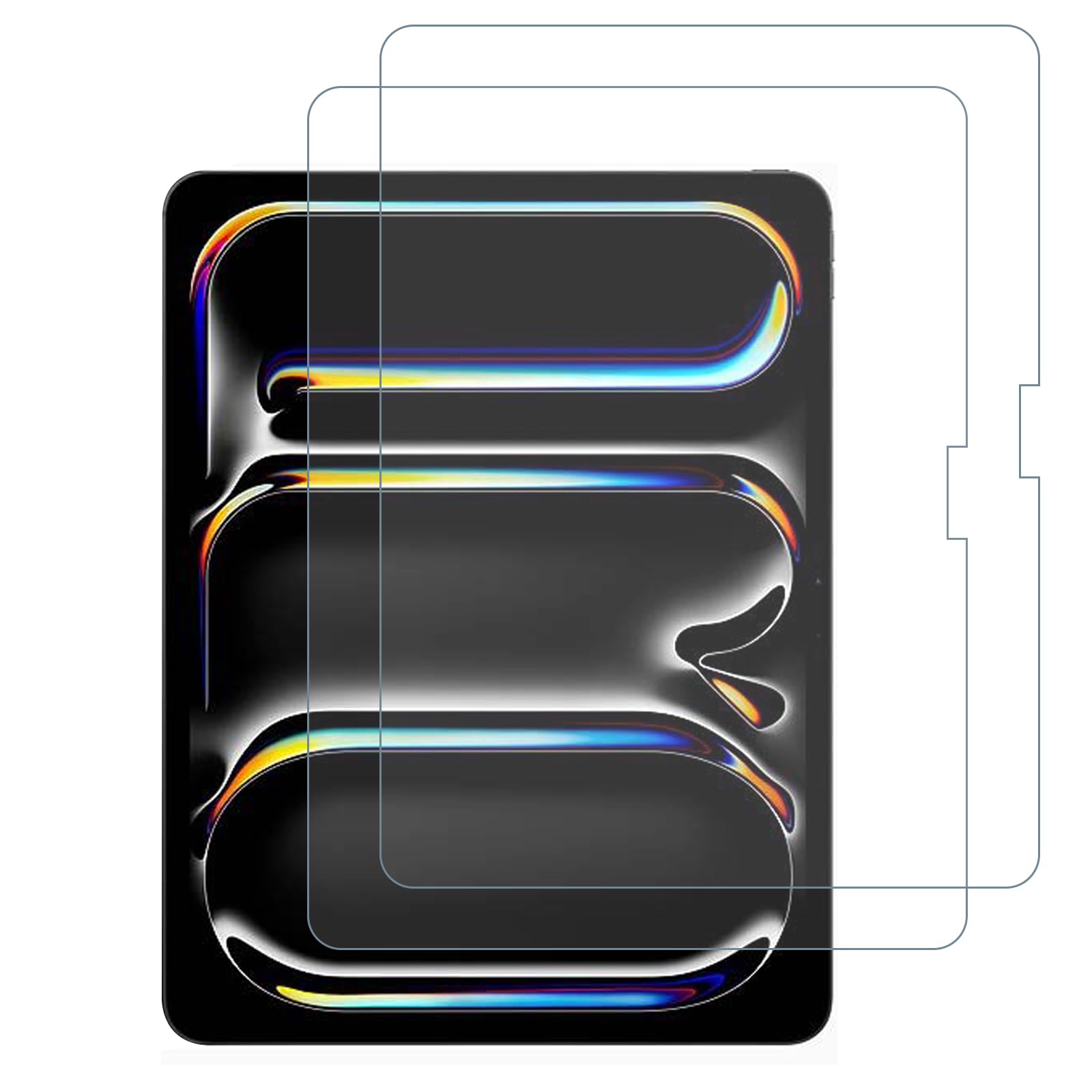 For Apple iPad Pro 13 2024 ガラスフィルム iPad Pro (M4) 2024 13インチ 液晶保護強化ガラスフィルム 【Kibnco】日本製素材旭硝子製/硬度9H/高透過率/耐衝撃/防塵/飛散防止/指紋防止/画面鮮やか高精細/貼り付け簡単 アイパッド プロ 13 液晶保護フィルム