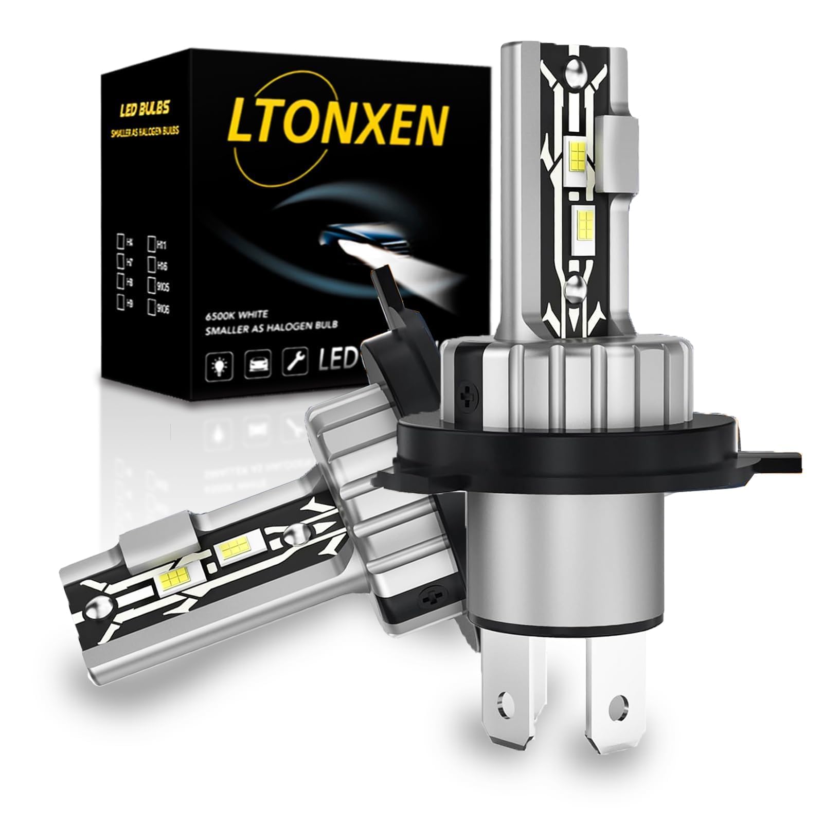 ڥѥ ηLTONXEN H4 LEDإåɥ饤 Hi/Lo ָб  ۥ磻 6500K η ledХ ...