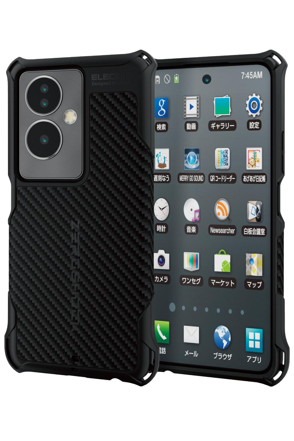乐天商城 - エレコム OPPO A79 5G ケース 耐衝撃 衝撃吸収 ZEROSHOCK 四つ角ダンパー ハニカム構造 カメラレンズ保護設計 ストラップホール付き ブラック PMWO233ZEROGBK