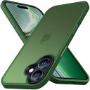 Anqrp iPhone16 用 ケース 半透明 マット 耐衝撃 滑り止め 米軍MIL規格 指紋防止 スマホケース アイフォン16 ストラップホール付き ワイヤレス充電対応 アイホン16カバー 6.1インチ グリーン