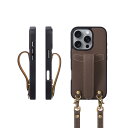 COGURE コグレ iPhone16Pro ケース ショルダーストラップ 本革 落下防止 耐衝撃 ギフトボックス付き COPG エトープ【Etoupe】