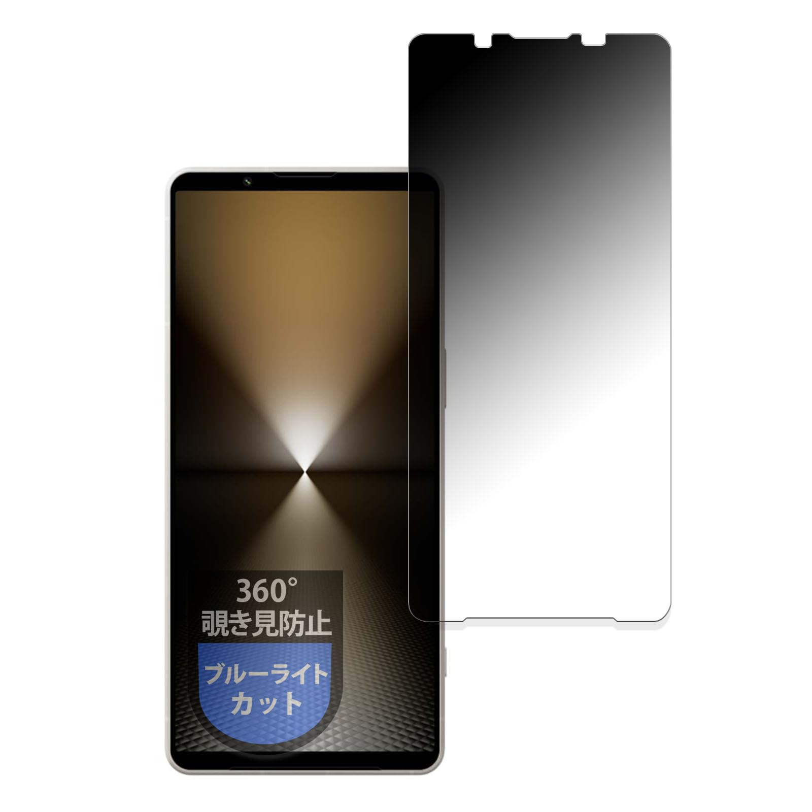 MotoMoto フィルム SONY Xperia 1 VI 用 プライバシーフィルム 360度 覗き見防止 ブルーライトカット 反射低減 日本製
