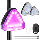 MAZERO 爆光 ストロボライト 7色変化 USB-C充電式 フラッシュライト リモコン操作可能 RGB バイクライト 点滅ライト 流れる 非常信号灯 配線不要 LEDライト バイク 車 自転車 補助灯 間接照明 衝