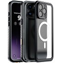 【防水・米軍基準・MagSafe対応】UMITTOS iPhone 16 Pro Max 用 ケース 防水 衝撃吸収 水中撮影対応 Qi充電対応 顔認証対応 全面保護 完全防水 防雪 防塵 滑り止め 手持ちやすい 頑丈 耐衝撃 ストラッ