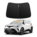 【強化版】トヨタ C-HR フロントガラス サンシェード 10系 50系 H28.12-現行 日よけ UVカット 5層構造 遮光断熱 夏 紫外線 簡単着脱 内装パーツ 車種専用設計 折り畳み式 収納袋付き