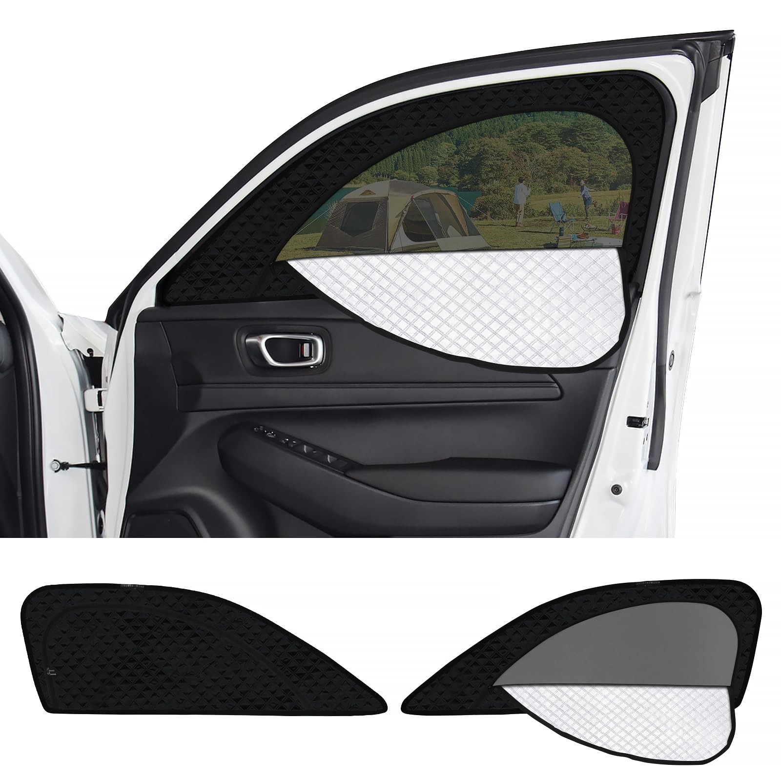 新型 ヴェゼル RV系 専用 サンシェード マグネット式 サイド用 車種専用 2in1一体式 カーシェード VEZEL RV3/4/5/6型 メッシュカーテン 換気 断熱 日除け メッシュサンシェード 日焼け防止 UVカッ