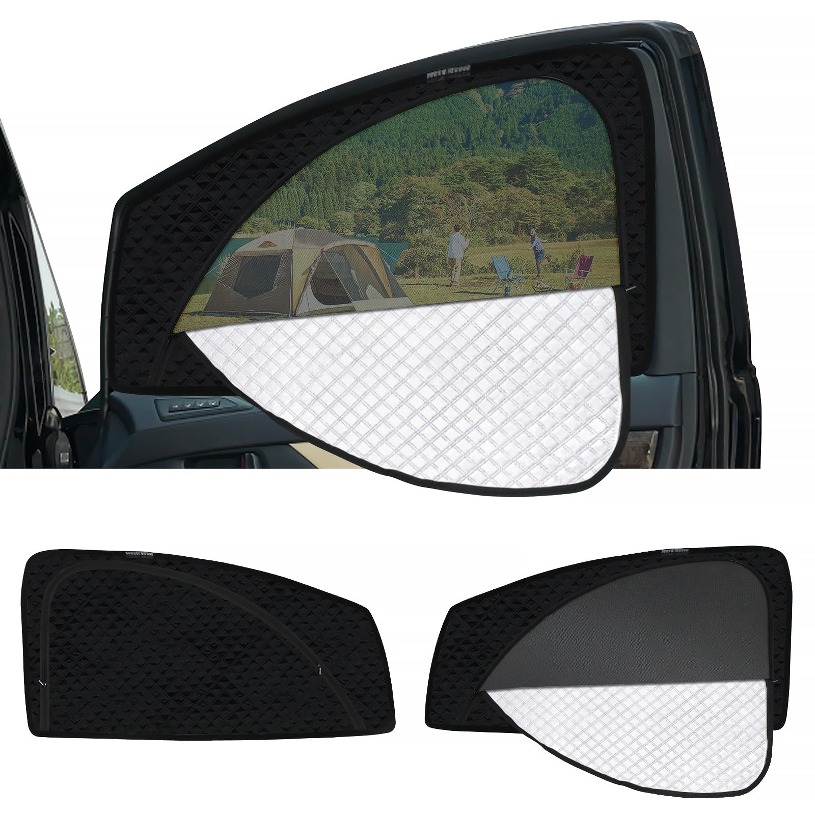 新型 アルファード ヴェルファイア 30系 専用 サンシェード マグネット式 サイド用 車種専用 2in1一体式 カーシェード VELLFIRE ALPHARD 30系 前期 後期 メッシュカーテン 換気 断熱 日除け メッシ