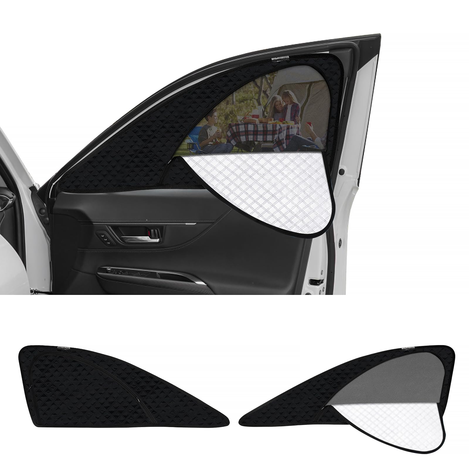 新型 ハリアー 80系 専用 サンシェード マグネット式 サイド用 車種専用 2in1一体式 カーシェード Harrier 80 MXUA8#/AXUH8# メッシュカーテン 換気 断熱 日除け メッシュサンシェード 日焼け防止 UV