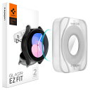 Spigen EZ Fit ガラスフィルム Galaxy Watch 5 / 4 40mm 用 貼り付けキット付き Galaxy Watch5/4 40mm 対応 保護 フィルム 2枚入