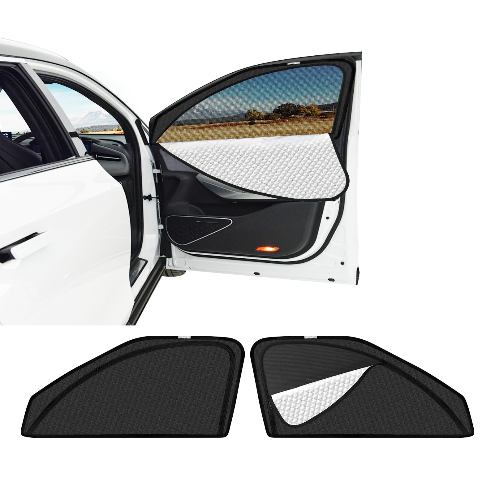 新型 ライズ A200系 専用 サンシェード マグネット式 サイド用 車種専用 2in1一体式 カーシェード RAIZE A200A/A210A/A201A/A202A メッシュカーテン 換気 断熱 日除け メッシュサンシェード 日焼け防止