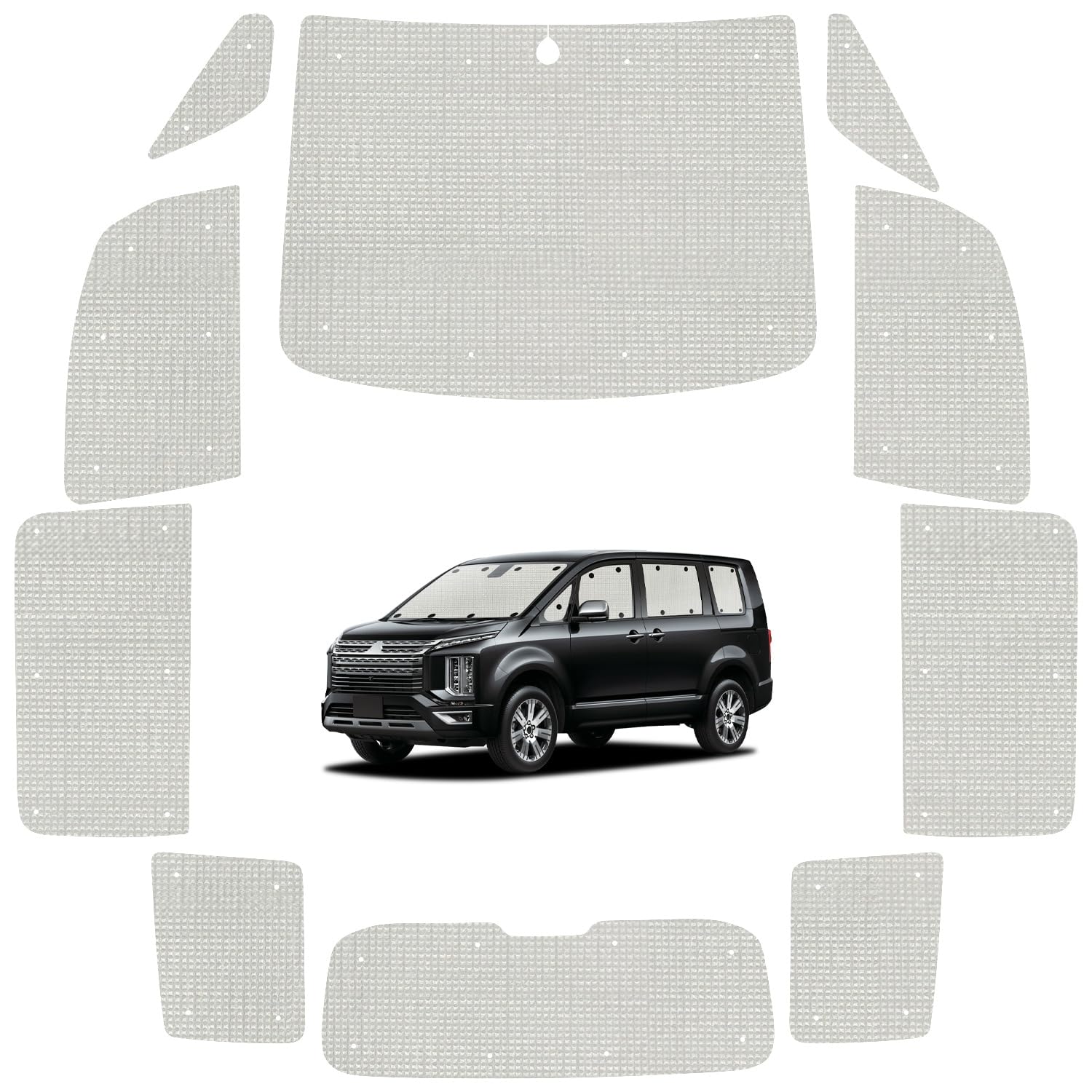 atmys サンシェード クラフト シェード 車 デリカ D5 CV1W 型 CV2W 型 CV3W 型 CV4W 型 CV5W 型 D:5 専用 カーテン 車中泊 グッズ 対応 『09s-d001-sa』