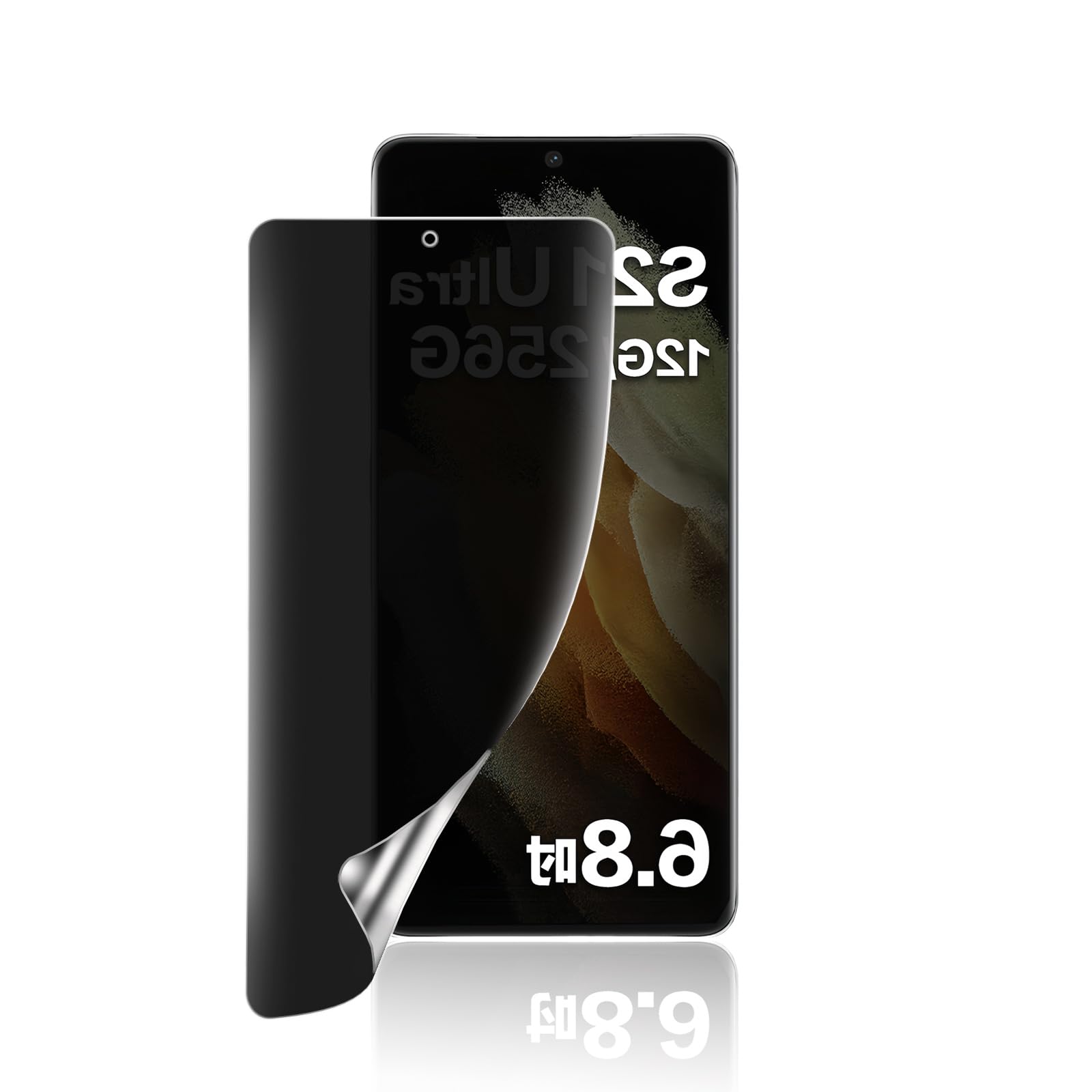 対応 Galaxy S21 Ultra 5G フィルム 覗き見防止 柔らかいTPU素材 24時間自動修復技術 ギャラクシーS21 Ultra 専用フィルム 非ガラス ソフトフィルム プライバシー保護 全面保護 浮き防止 気泡レス 指