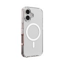 motomo iPhone 16 ケース INO Achrome Shield Case [ クリアケース Magsafe対応 アルミニウムボタンカバー 密着痕...