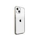 motomo iPhone 14 ケース INO Achrome Shield Case [ クリア ソフトケース アルミニウムボタンカバー 密着痕防止 TPU...