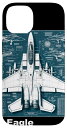 iPhone 14 F15 戦闘機の設計図と仕様 スマホケース