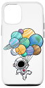 iPhone 14 バルーン宇宙飛行士 スマホケース