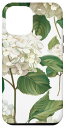 iPhone 13 Pro Max 美しい緑の花アジサイ柄アート デザイン スマホケース