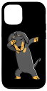 iPhone 12/12 Pro ダビング ソーセージ 犬 ダブ ポーズ ダックスフンド スマホケース