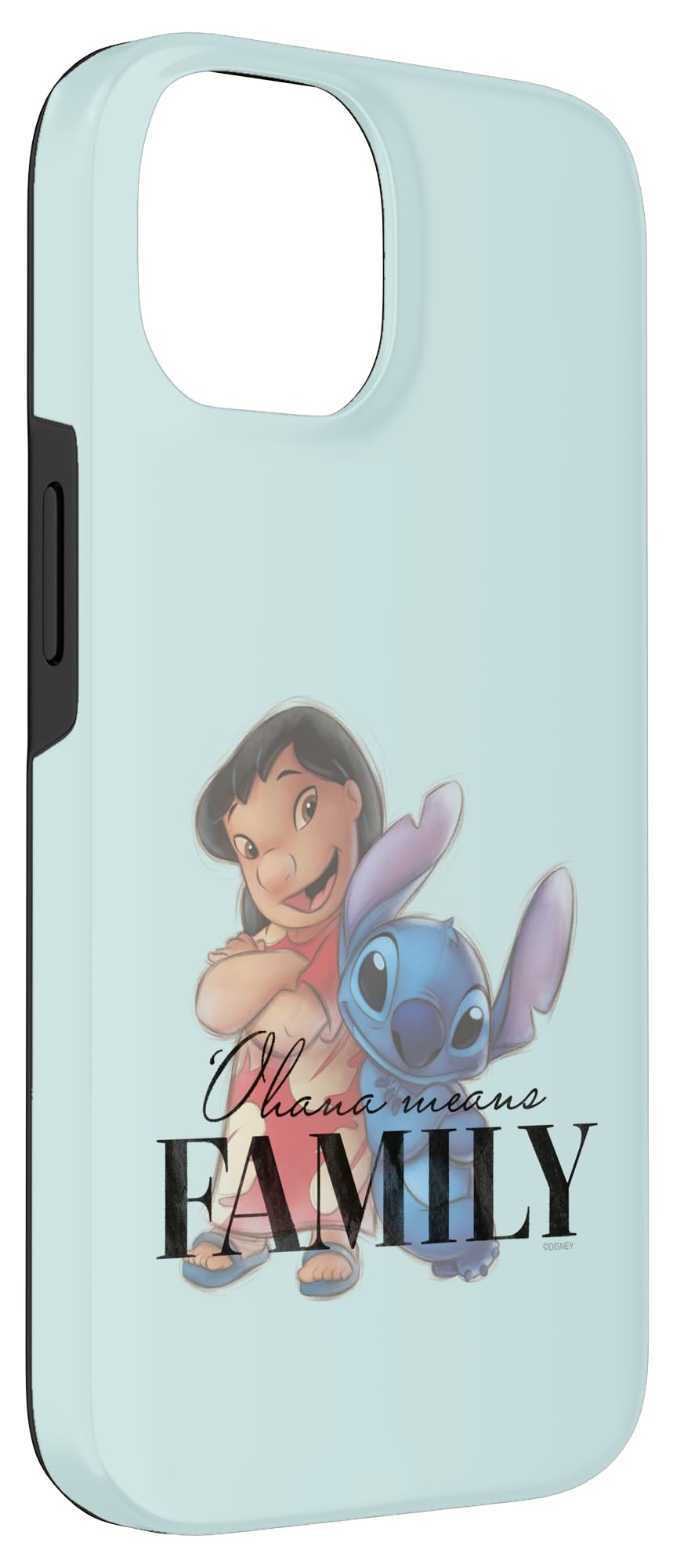 iPhone 14 ディズニー 100周年 リロ&スティッチ D100 Quote 'Ohana スマホケース