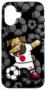 iPhone 16 Dabbing パグ ジャパン サッカー ファン ジャージ 日本サッカー スポーツ スマホケース