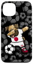 iPhone 13 Dabbing パグ ジャパン サッカー ファン ジャージ 日本サッカー スポーツ スマホケース