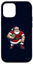 iPhone 12/12 Pro サンタラグビー選手 クリスマスフェスティブスポーツファン ホリデーパジャマ スマホケース