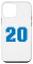 iPhone 12 mini 数字 #20 ブルースポーツジャージ ラッキーナンバー スマホケース
