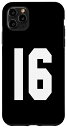 iPhone 11 Pro Max # 16 チーム スポーツ ジャージー フロント & バック ナンバー プレイヤー ファン スマホケース