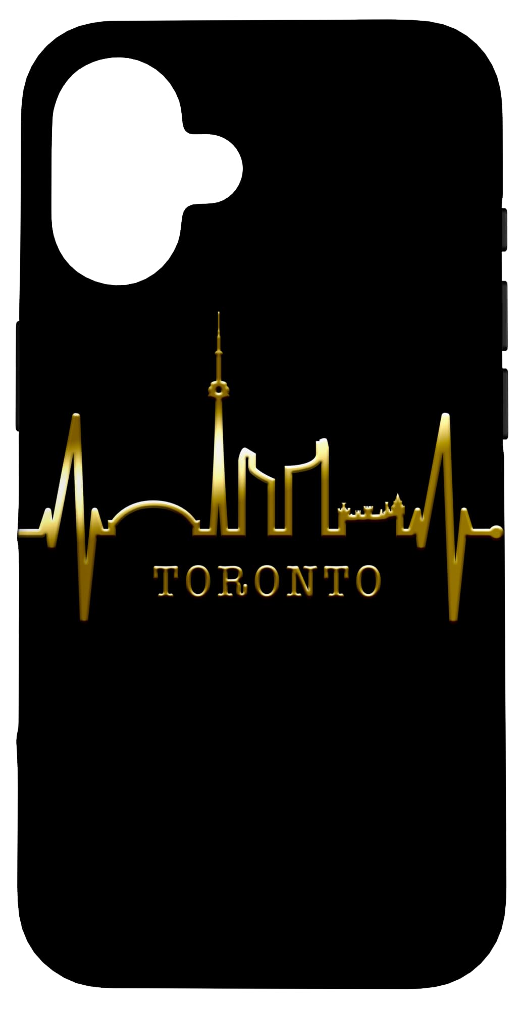 iPhone 16 トロント スカイライン ハートビート カナダ ファン 愛 カナダ人 トロントI  ...