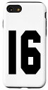 iPhone SE (2020) / 7 / 8 # 16 チーム スポーツ ジャージー フロント & バック ナンバー プレイヤー ファン スマホケース