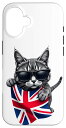 iPhone 16 ユニオンジャック猫 スマホケース