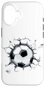 iPhone 16 サッカー好き ヨーロッパのフットボール選手 面白いボール バーストゴール スマホケース