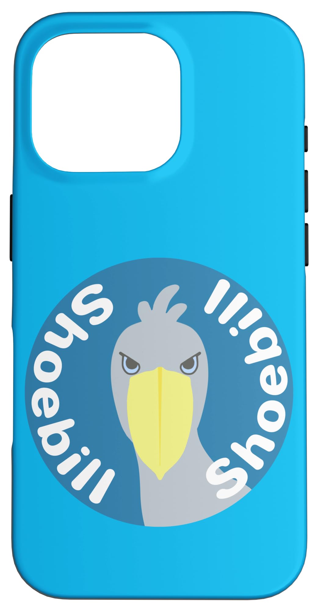 Rakuten - iPhone 16 Pro ハシビロコウ『ロゴマーク』ターコイズブルー 水色【どうぶつフレンズ】鳥 動物 グッズ ゆるくて かわいい イラスト スマホケース