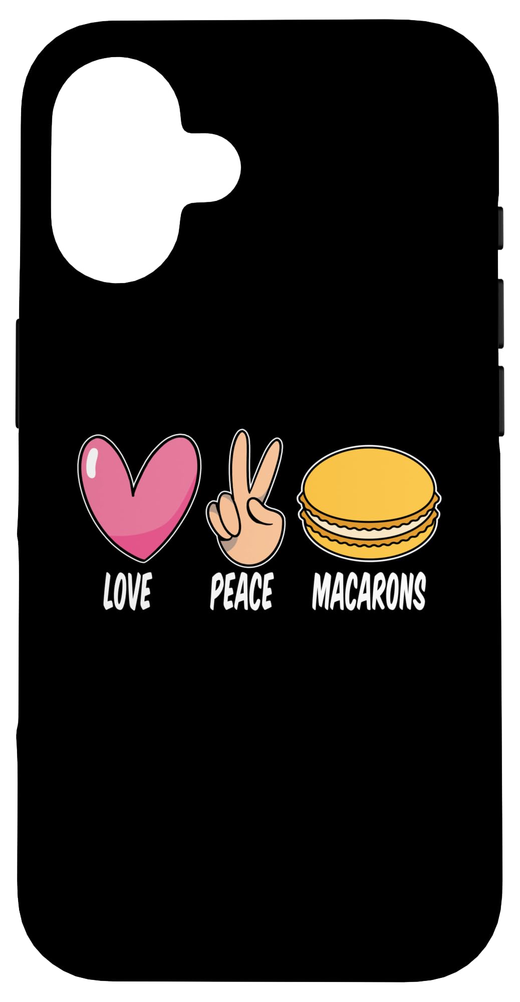 iPhone 16 Love Peace マカロン ベイカー パリジャン ラブ パティシエ マカロン スマホケース