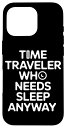 iPhone 16 Pro タイムトラベルSF愛好家とタイムマシンアドベンチャーTシャツ スマホケース