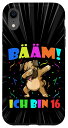 iPhone XR Dabbing Pug Bäm Ich Bin 16 ティーンエイジボーイズ ガールズ 16歳の誕生日 スマホケース