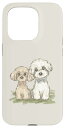 iPhone 15 Pro 犬 トイプードル かわいい いぬ 子犬 ペット おもしろ 動物 イラスト スマホケース