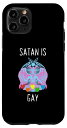 iPhone 11 Pro サタン・イズ・ゲイ LGBT ゴスゲイプライドペンタグラムバフォメット スマホケース